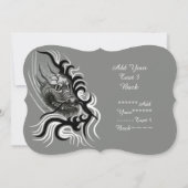 China Dragon in Tattoostyle Kaart (Achterkant)