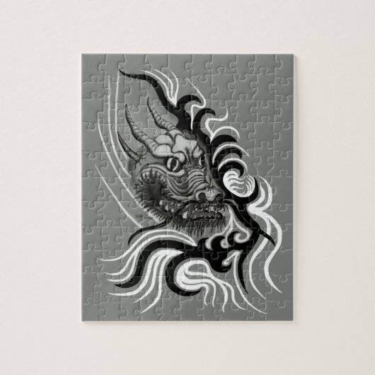 China Dragon in Tattoostyle Legpuzzel (Verticaal)