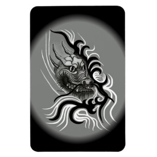 China Dragon in Tattoostyle Magneet