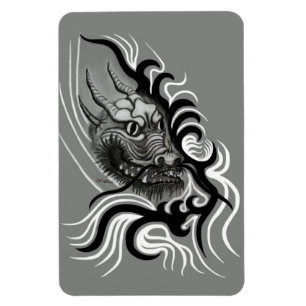 China Dragon in Tattoostyle Magneet