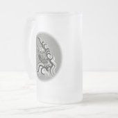 China Dragon in Tattoostyle Matglas Bierpul (Voorkant links)