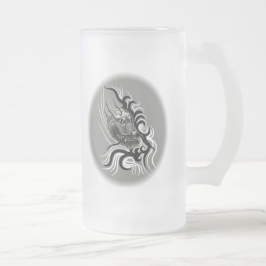 China Dragon in Tattoostyle Matglas Bierpul (Rechts)