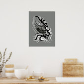 China Dragon in Tattoostyle Poster (Keuken)