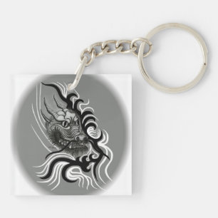 China Dragon in Tattoostyle Sleutelhanger