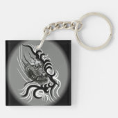 China Dragon in Tattoostyle Sleutelhanger (Achterkant)