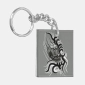 China Dragon in Tattoostyle Sleutelhanger (Voorkant Links)