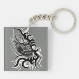 China Dragon in Tattoostyle Sleutelhanger