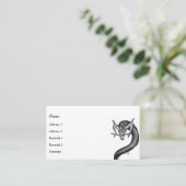 China Dragon in Tattoostyle Visitekaartje (Staand voorkant)