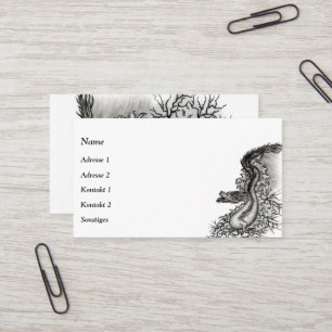 China Dragon in Tattoostyle Visitekaartje