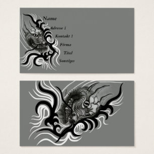 China Dragon in Tattoostyle Visitekaartjes