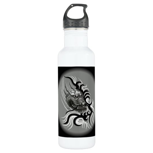 China Dragon in Tattoostyle Waterfles (Voorkant)