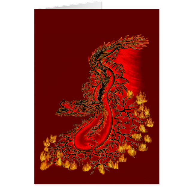 China Dragon red and gold design (Voorkant)