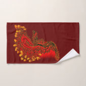 China Dragon red and gold design Bad Handdoek (Handdoek)
