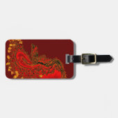 China Dragon red and gold design Bagagelabel (Voorkant horizontaal)