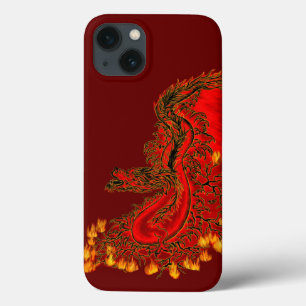 China Dragon red and gold design Case-Mate iPhone Case