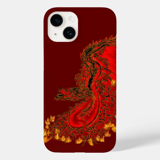 China Dragon red and gold design Case-Mate iPhone Case (Achterkant)