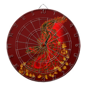 China Dragon red and gold design Dartbord