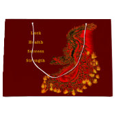 China Dragon red and gold design Groot Cadeauzakje (Voorkant)