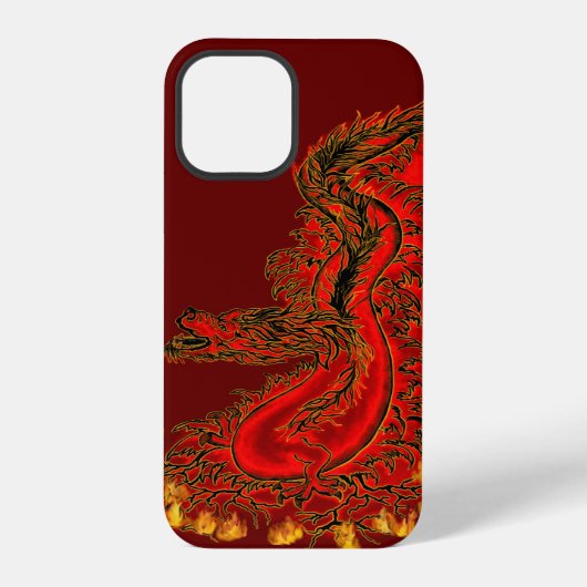 China Dragon red and gold design iPhone Hoesje (Achterkant)