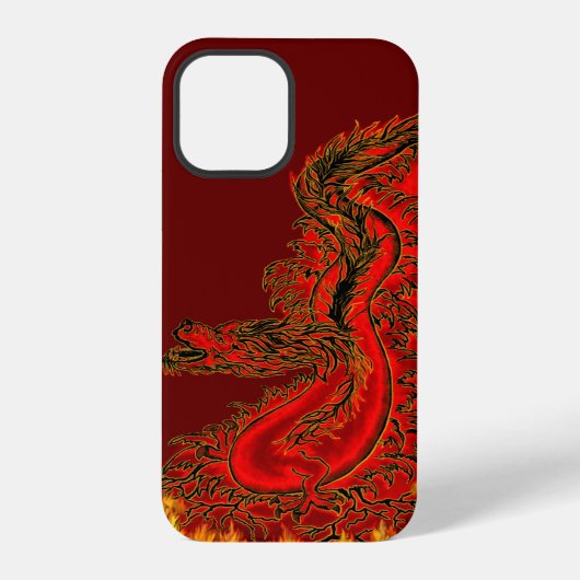China Dragon red and gold design iPhone Hoesje (Achterkant)