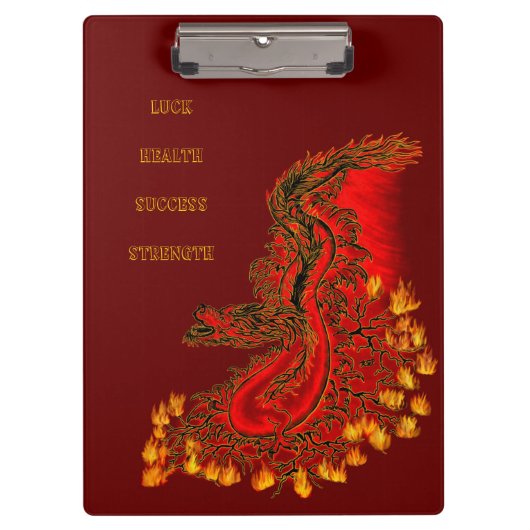 China Dragon red and gold design Klembord (Voorkant)