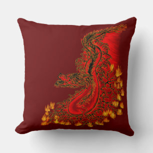 China Dragon red and gold design Kussen