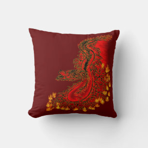 China Dragon red and gold design Kussen