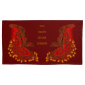 China Dragon red and gold design Kussensloop (Voorkant)