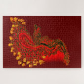 China Dragon red and gold design Legpuzzel (Horizontaal)