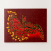 China Dragon red and gold design Legpuzzel (Horizontaal)