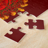 China Dragon red and gold design Legpuzzel (Zijkant)