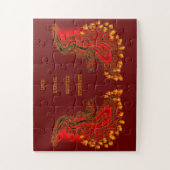 China Dragon red and gold design Legpuzzel (Verticaal)