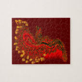 China Dragon red and gold design Legpuzzel (Horizontaal)