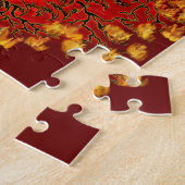 China Dragon red and gold design Legpuzzel (Zijkant)
