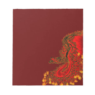 China Dragon red and gold design Notitieblok