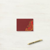 China Dragon red and gold design Post-it® Notes (Op bureau)
