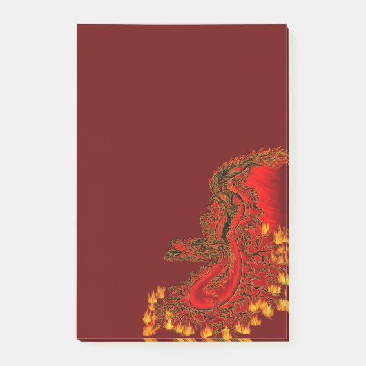 China Dragon red and gold design Post-it® Notes (Voorkant)