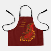 China Dragon red and gold design Schort (Voorkant)