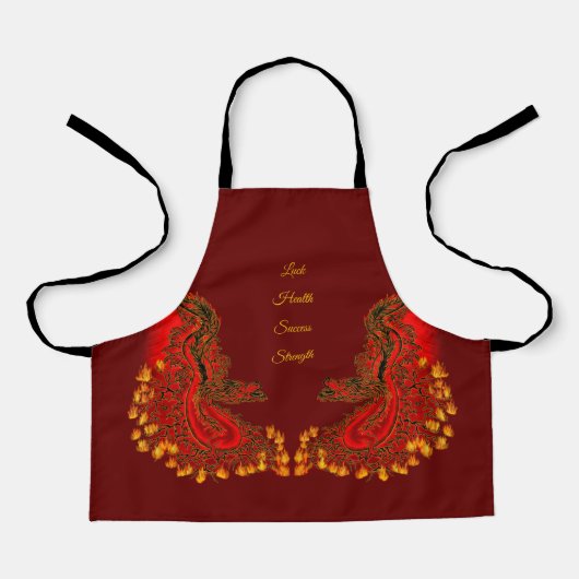China Dragon red and gold design Schort (Voorkant)