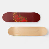 China Dragon red and gold design Skateboard (Horizontaal)