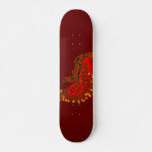 China Dragon red and gold design Skateboard (Voorkant)