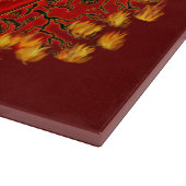 China Dragon red and gold design Snijplank (Hoek)