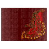 China Dragon red and gold design Snijplank (Voorkant)