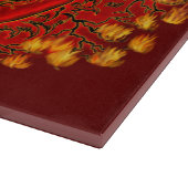 China Dragon red and gold design Snijplank (Hoek)