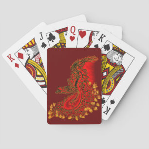 China Dragon red and gold design Speelkaarten