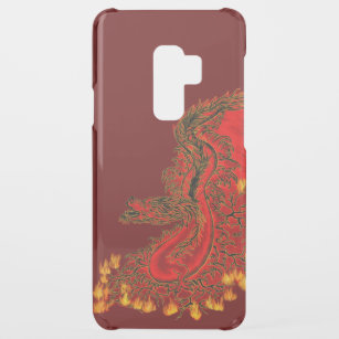China Dragon red and gold design Uncommon Samsung Galaxy S9 Plus Hoesje