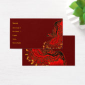 China Dragon red and gold design Visitekaartjes (Bureau)
