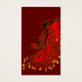 China Dragon red and gold design Visitekaartjes (Achterkant)
