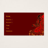 China Dragon red and gold design Visitekaartjes (Voorkant)