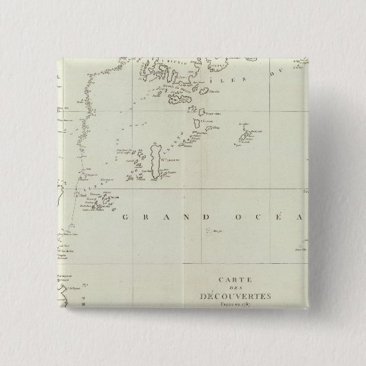China en Azië Vierkante Button 5,1 Cm (Voorkant)